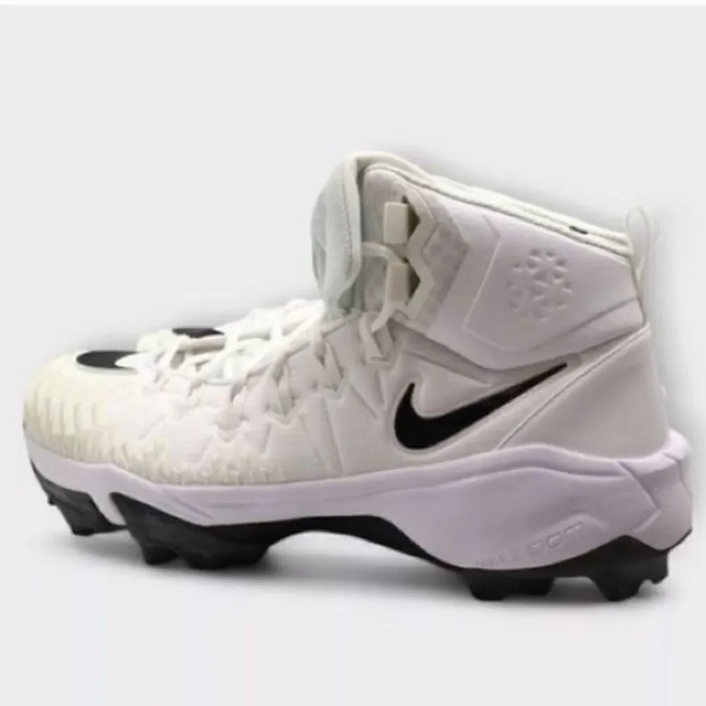 Nike Mens Size 15 Force Savage Rubber Football Cleats Cream White Black Athletic